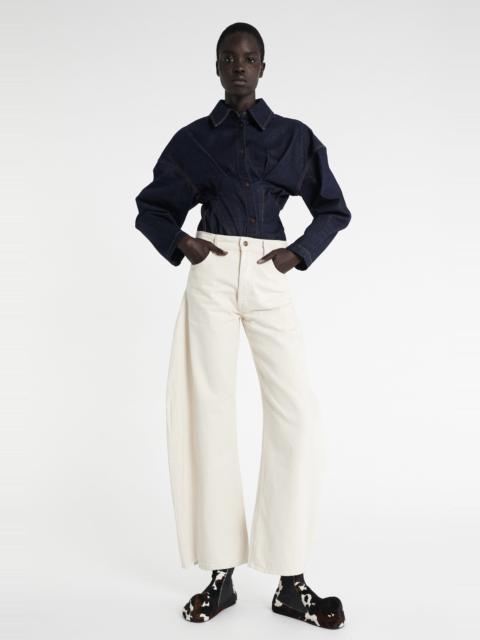A.W.A.K.E. MODE DENIM JEANS WITH INSERTS ECRU