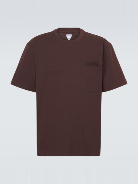 Bottega Veneta Suede-trimmed cotton jersey T-shirt