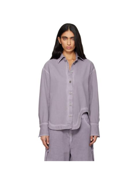 THE ATTICO Purple Eliza Denim Shirt