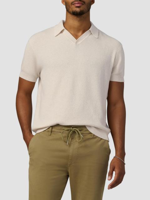Joe's Jeans Men's Johnny Honeycomb Knit Polo Shirt - Sandpaper