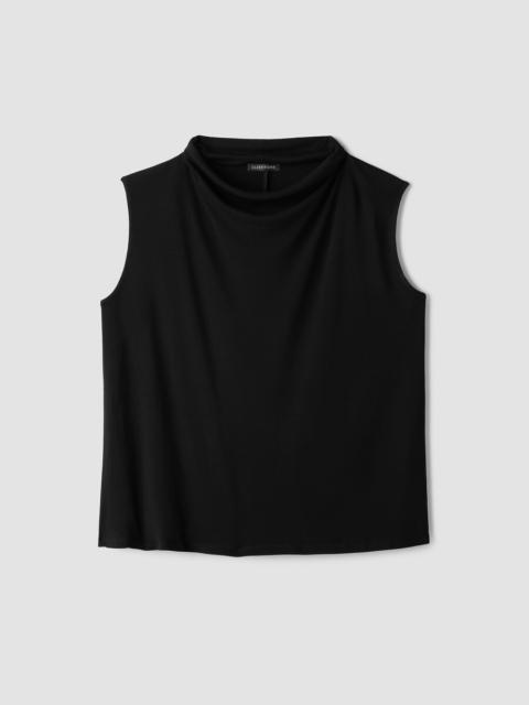 EILEEN FISHER Stretch Silk Jersey Cowl Neck Tank