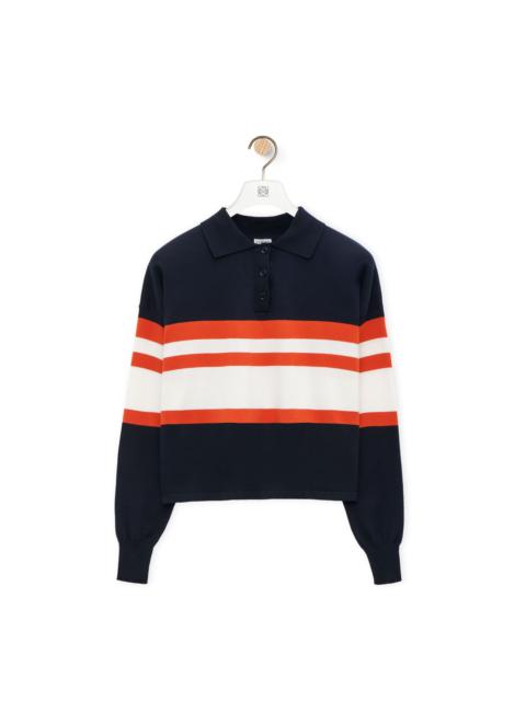 Polo sweater in cotton
