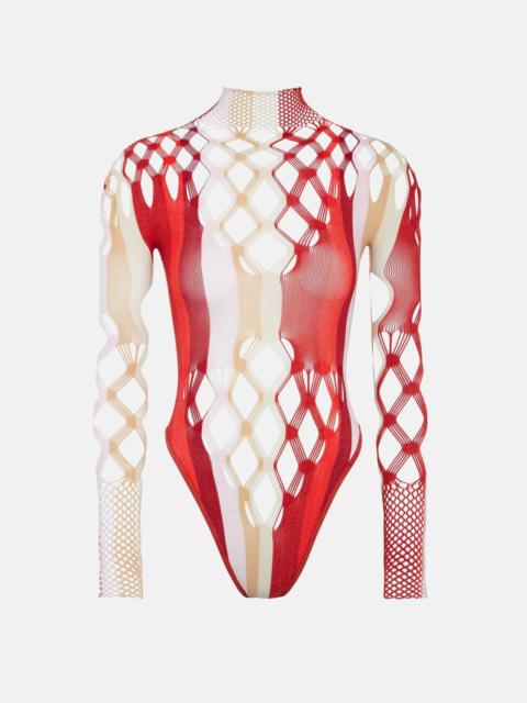 POSTER GIRL AMPHITRITE BODYSUIT BURGUNDY STRIPE