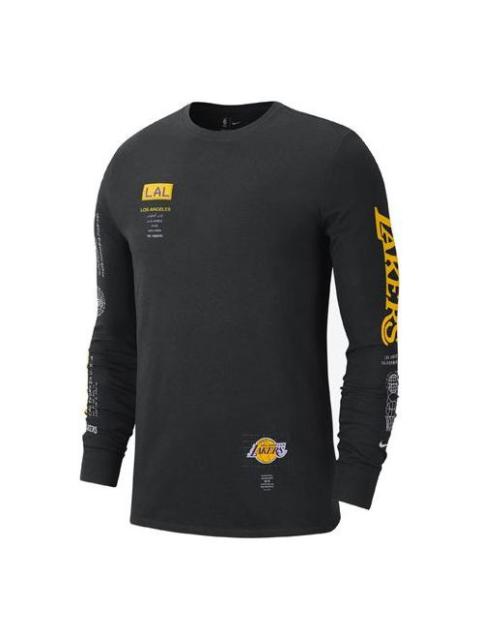 Nike Nike NBA Courtside Los Angeles Lakers 긴 소매 검정 CK8103-010