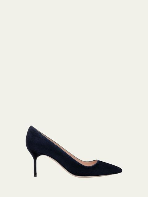 Manolo Blahnik BB 70mm Suede Stiletto Pumps