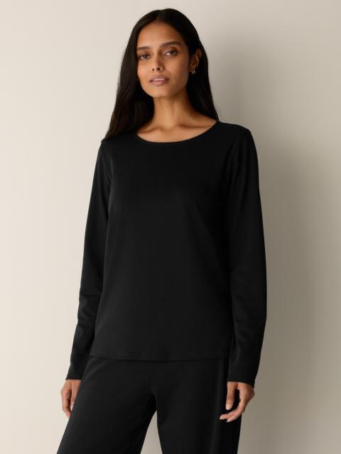 EILEEN FISHER Organic Cotton Interlock Crew Neck Sleep Top