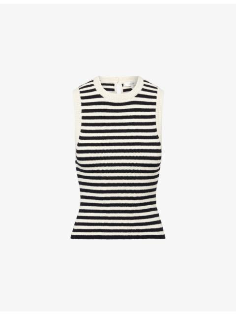 FRAME Coastal Stripe Knitted Tank Top