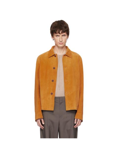 ZEGNA Yellow Calfskin Suede Jacket