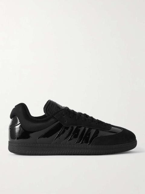 adidas Originals + Dingyun Zhang Samba Mesh-Trimmed Suede and Patent-Leather Sneakers