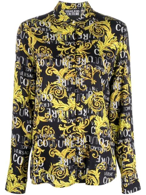 VERSACE JEANS COUTURE logo print buttoned shirt