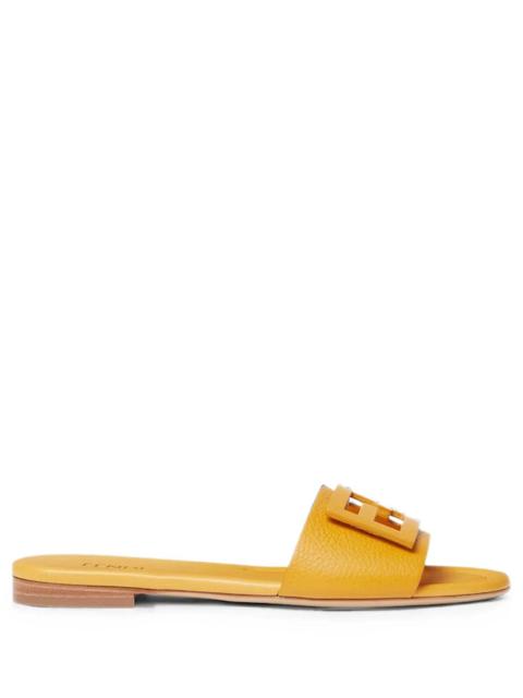 FENDI Yellow Leather Baguette Slide