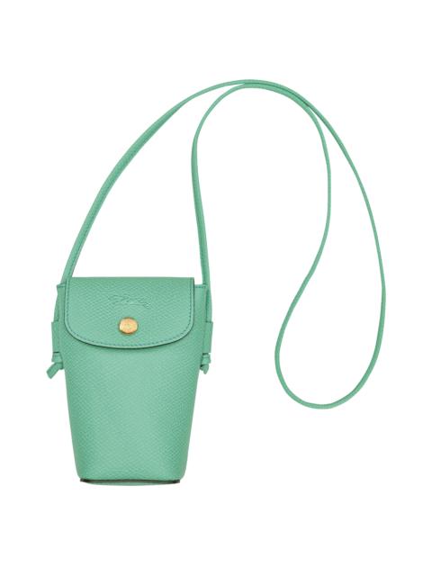 Longchamp Épure Phone case with leather lace Mint - Leather