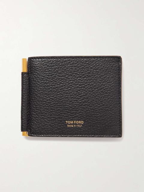 Full-Grain Leather Billfold Wallet with Money Clip