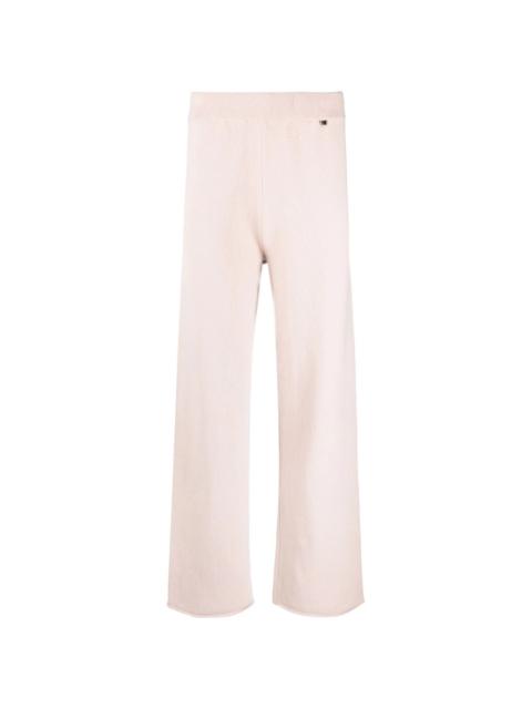 extreme cashmere straight-leg knitted trousers
