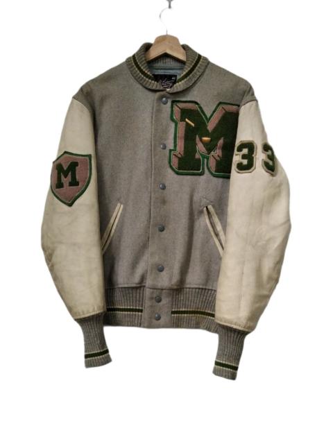 Other brands Vintage - RARE PIECES 70's🔥Michigan Whiting Wool Leather Varsity