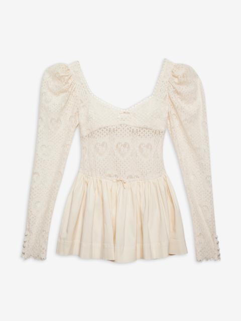 For Love & Lemons Doily Lace Mini Dress