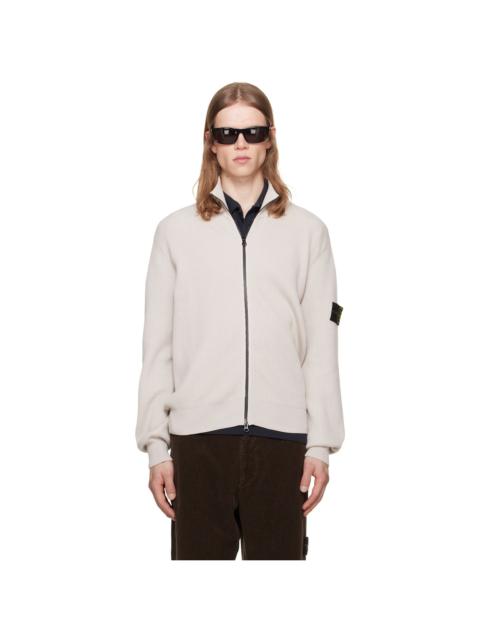 Stone Island Beige 5100126 Ribbed Soft Organic Cotton Sweater