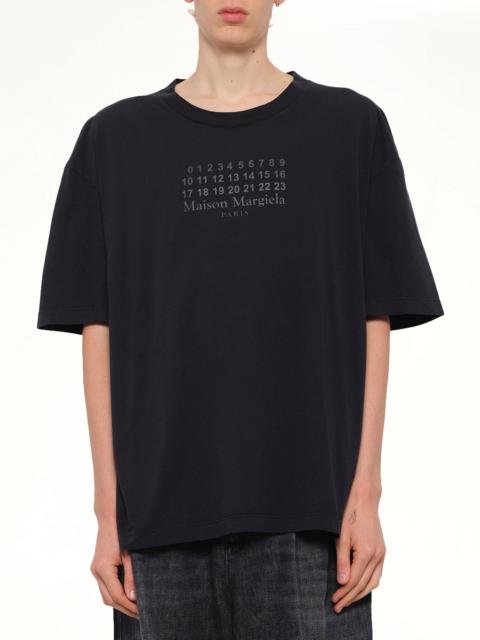 Maison Margiela Maison Margiela Logo T-Shirt in Washed Black