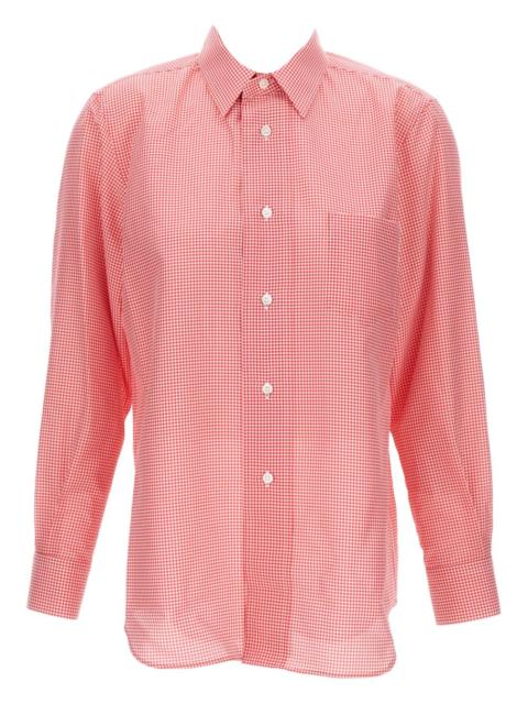 Comme Des Garçons long-sleeved checked shirt