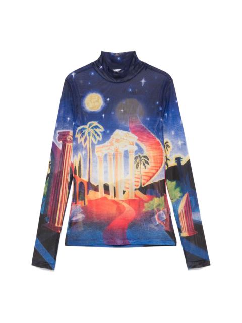 CASABLANCA printed mesh T-shirt
