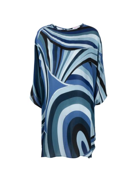 PUCCI abstract-print lightweight midi kaftan