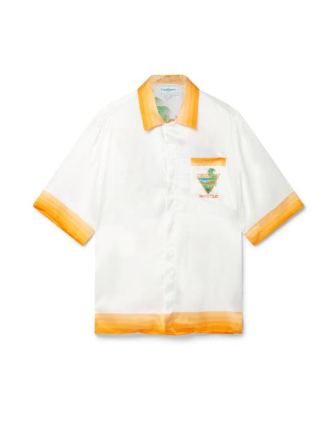 CASABLANCA Palm Springs Icon Orange Silk Shirt