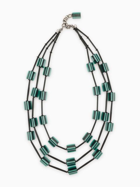 GIORGIO ARMANI Multistrand necklace with resin components