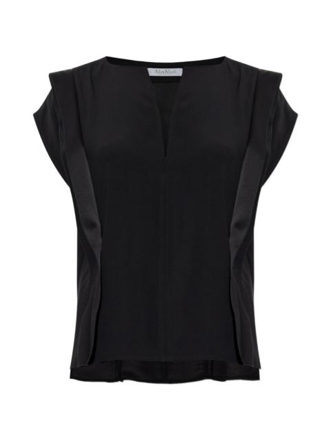 Max Mara V-neck panel blouse