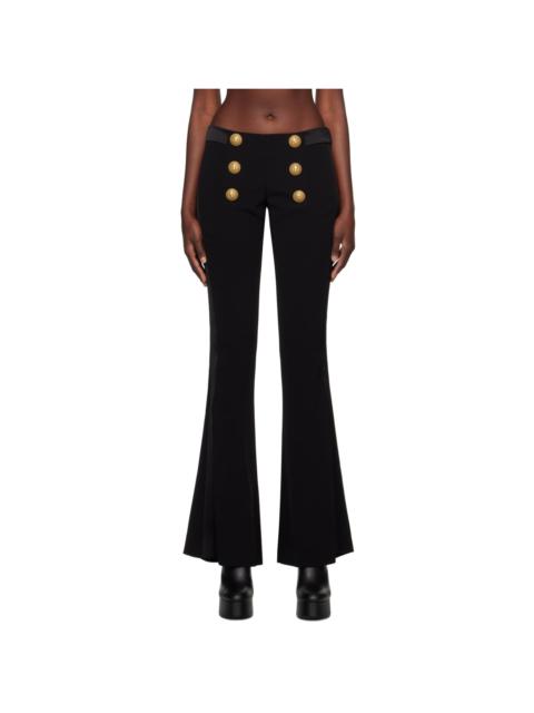 Balmain Black Buttoned Trousers