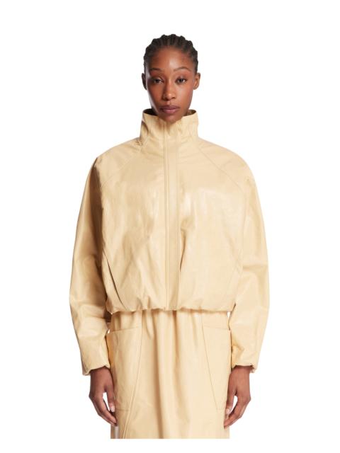 Beige Leather Jacket