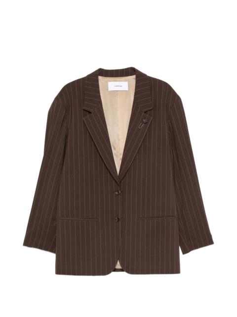 LARDINI Lardini Pinstripe-pattern Single-breasted Wool Blazer