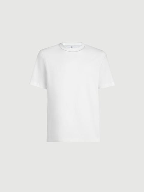 Brunello Cucinelli Cotton jersey T-shirt with piping