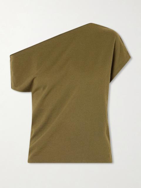 The Elder Statesman Superlight Tori One-shoulder Cashmere Top