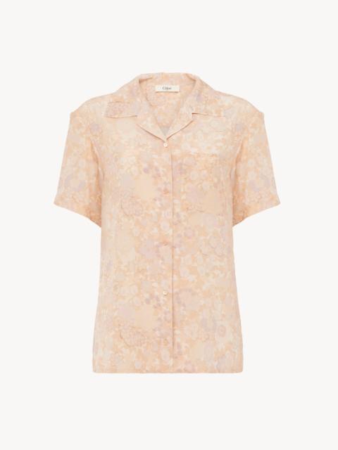 Chloé SHORT-SLEEVE BLOUSE IN CRÊPE DE CHINE