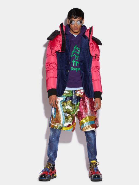 DSQUARED2 ALL-OVER SEQUIN SHORTS