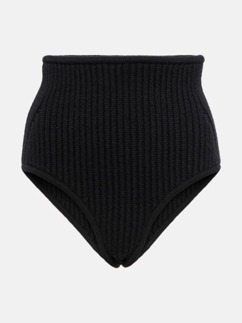 Wool and cashmere-blend briefs