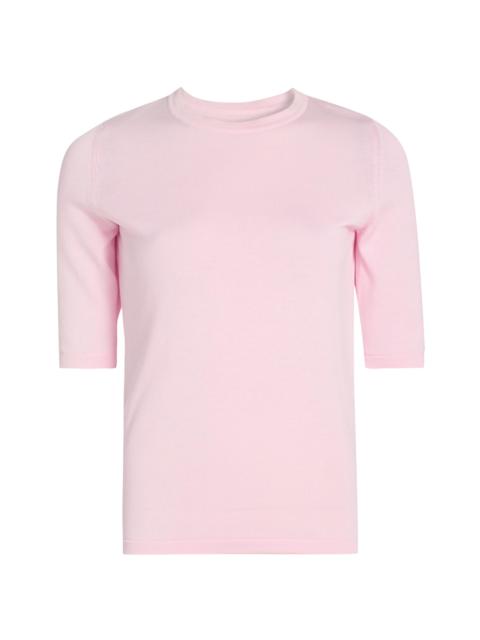 FABIANA FILIPPI Women's Tulle-Cuff Cotton Top - Rosa Petalo