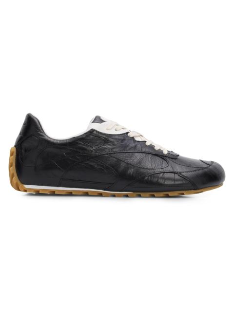 Bottega Veneta Men's Orbit Flash Leather Low-Top Sneakers - Black
