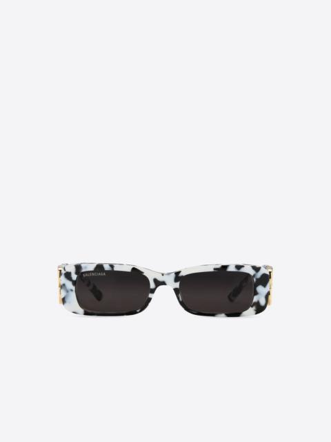 BALENCIAGA Dynasty Rectangle Sunglasses in White