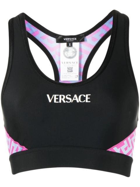 VERSACE La Greca 로고 인쇄 bralette
