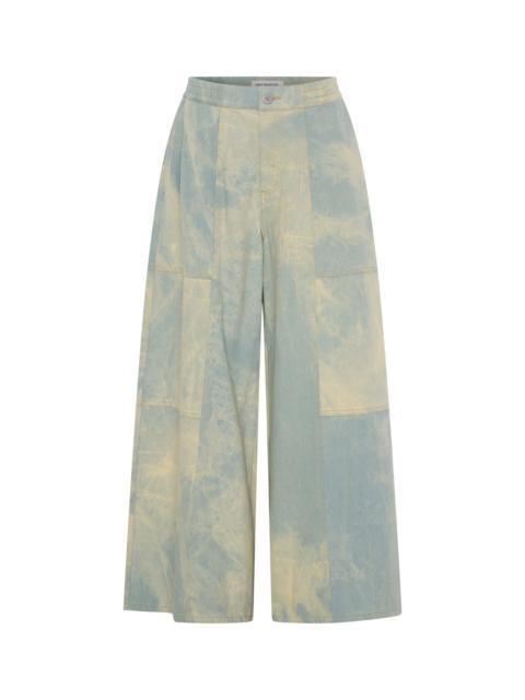 ONE TEASPOON Palazzo Mid Waist Denim Jeans - Aruba Sky Blue