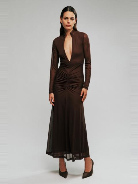 BARDOT Verinka Maxi Dress In Dark Chocolate