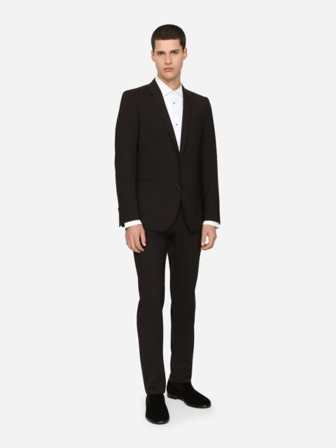 Stretch wool Martini-fit suit