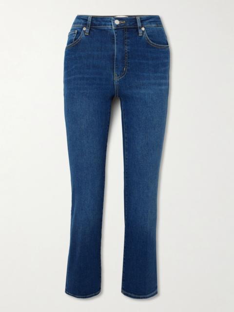 FRAME The Pencil cropped high-rise slim-leg jeans Mid denim
