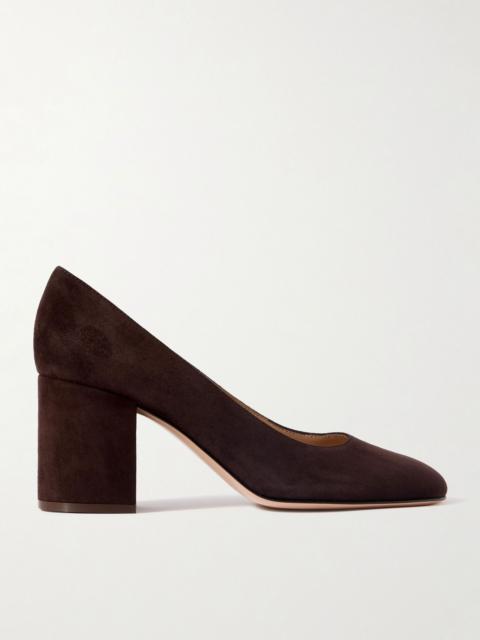 Gianvito Rossi Joelle 70 suede pumps Chocolate