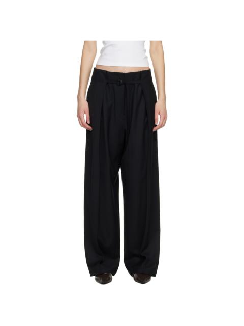 LE17SEPTEMBRE Black Tuck Tailored Trousers