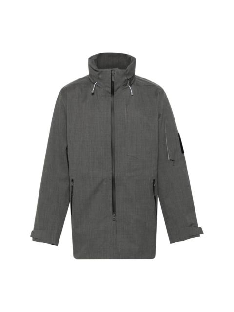 concealed-hood lightweight jacket