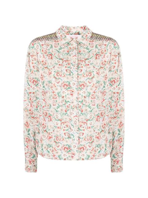 See by Chloé floral-print long-sleeve shirt