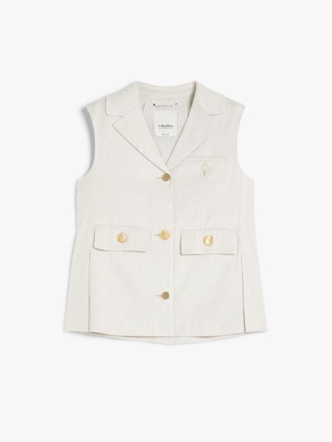 'S Max Mara CAROLINE Stretch linen gilet jacket