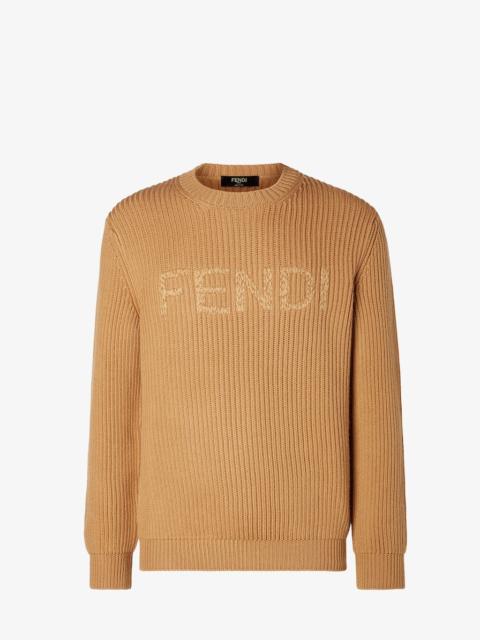 FENDI Sweater Light brown wool jumper